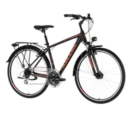 Kellys Carson 40 Black/Orange férfi trekking kerékpár 24 fokozatú Altus váltó, V-fék, agydin. XL/23"