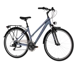 Kellys Cristy 10 Grey női trekking kerékpár 21 fokozatú Tourney Shimano TY300 váltó, V-fék M/19"