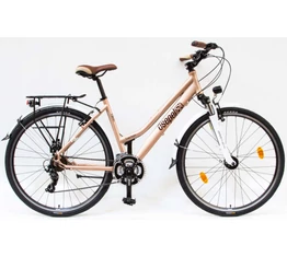 Csepel Traction 200 női trekking kerékpár, alumínium váz, 21 fokozatú, barna, 19"