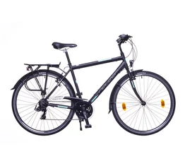 Neuzer Ravenna 50 férfi alumínium vázas trekking kerékpár, merevvillás fekete/türkiz 17&quot;