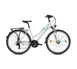 Csepel Traction 100 női trekking kerékpár, alumínium váz, 21 fokozatú, fehér, 17"