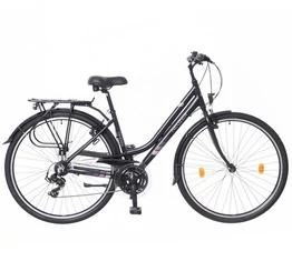 Neuzer Ravenna 50 női alumínium vázas trekking kerékpár merev villás fekete-rózsaszín matt 19"