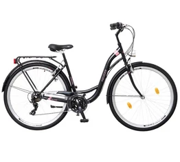 Neuzer Ravenna 30 női trekking kerékpár fekete/korall 19&quot;