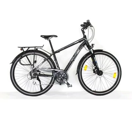 Neuzer Firenze 300 férfi alu vázas trekking kerékpár, agydinamós, teleszkópos fekete/fehér-szürke matt 19"