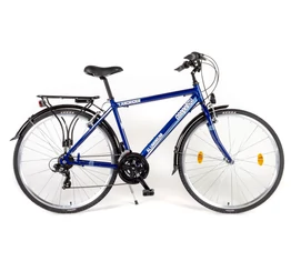 Csepel Landrider alu vázas férfi trekking kerékpár Shimano RS/TX váltó, duplafalú abroncs, sötétkék 19"