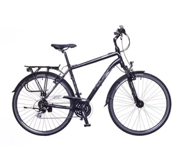Neuzer Firenze 200 férfi alu vázas trekking kerékpár, agydinamós, teleszkópos fekete/fehér-szürke matt 19"