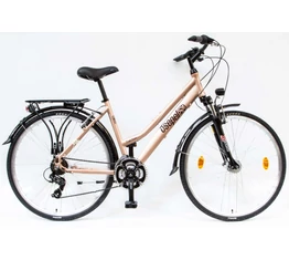 Csepel Traction 150 női trekking kerékpár, alumínium váz, 21 fokozatú, barna 17&quot;
