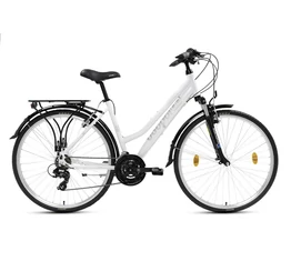 Csepel Traction 100 női trekking kerékpár, alumínium váz, 21 fokozatú, fehér, 19"