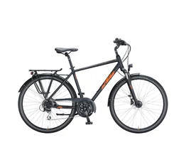 KTM Life Ride férfi trekking kerékpár 24 fokozatú Acera váltó, tárcsafék, nightred (dark silver) 46cm