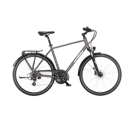 KTM Life Ride férfi trekking kerékpár 24 fokozatú ALTUS váltó, tárcsafék, matt elderberry 51cm