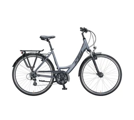 KTM Life Joy női trekking kerékpár 24 fokozatú Shimano Altus váltó, monovázas, V-fék, acél szükre 43cm