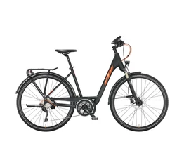 KTM Life 1964 női trekking kerékpár, 30 fokozatú Deore XT váltó, tárcsafék, matt fekete, mono váz, 43cm