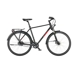KTM Life Eight Belt férfi trekking kerékpár, 8 fokozatú Nexus agyváltó, szíjhajtás, tárcsafék, fekete 51cm
