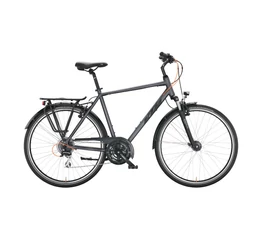 KTM Life Joy férfi trekking kerékpár 24 fokozatú Shimano Altus váltó, acélszürke (fekete) 46cm