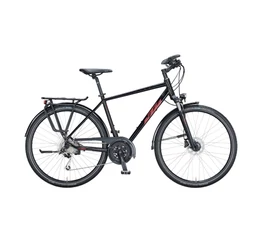 KTM Life Space férfi trekking kerékpár 27 fokozatú Deore XT váltó, tárcsafék, metál fekete 51cm