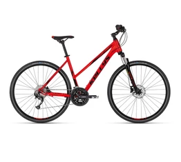 Kellys Pheebe 30 Dark Red női cross kerékpár 27 fokozatú Alivio váltó, Shimano hidraulikus tárcsafék, S/17"