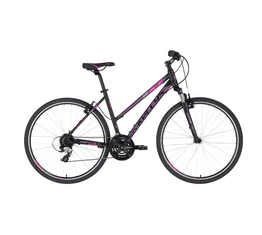 Kellys Clea 30 Black/Pink női cross kerékpár 24 fokozatú TX800 váltó, V-fék 17"