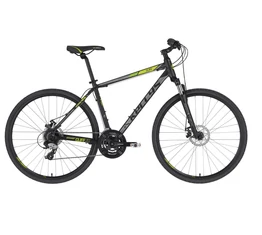 Kellys Cliff 70 Black Green cross kerékpár 24 fokozatú EF510/TX800 váltó, mechanikus tárcsafék, 19"