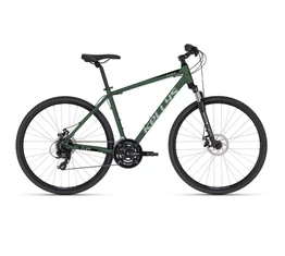 Kellys Cliff 70 Moss Green cross kerékpár 27 fokozatú Altus váltó, mechanikus tárcsafék, 21"
