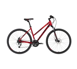Kellys Clea 90 Dark Red női cross kerékpár 24 fokozatú Altus váltó, hidraulikus tárcsa, 19"