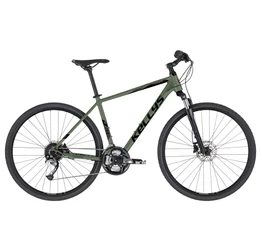 Kellys Phanatic 10 Sage Green férfi cross kerékpár 27 fokozatú Acera váltó, hidraulikus tárcsafék, 17&quot;