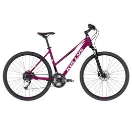 Kellys Pheebe 10 Raspberry női cross kerékpár 27 fokozatú Acera váltó, Shimano hidraulikus tárcsafék S/17"