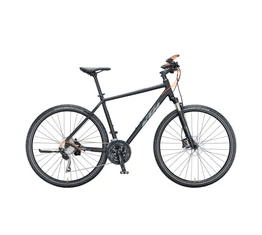 KTM Life Action férfi cross kerékpár 30 fokozatú Shimano Deore váltó, mattfekete 51cm