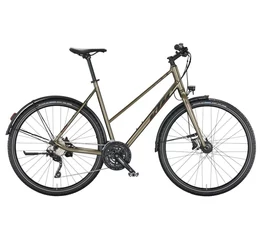 KTM X-Life Action Street női cross kerékpár 30 fokozatú Deore váltó, tárcsafék, merev villás, oak (fekete) 46cm