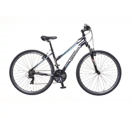 Neuzer X100 női cross kerékpár 21sebességes Shimano váltó, fekete/fehér-kék 19"