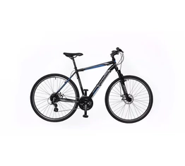 Neuzer X200 Disc ffi cross kerékpár 24sebességes Shimano váltó, fekete/kék-szürke 19"