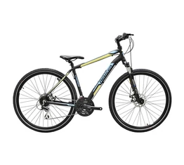 Neuzer X200 Disc ffi cross kerékpár 24sebességes Shimano váltó, fekete/kék-sárga 19"