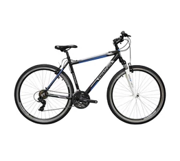 Neuzer X100 férfi cross kerékpár 21sebességes Shimano váltó, fekete/kék-szürke 21&quot;