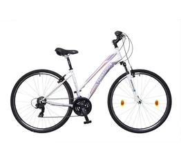 Neuzer X-Series női cross kerékpár Shimano TY300, duplafalú abroncs, fehér/mályva/rózsa, 44cm/17&quot;