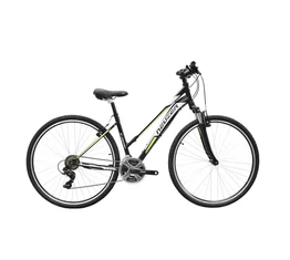 Neuzer X-Series női cross kerékpár Shimano TY300, duplafalú abroncs, fekete/zöld-fehér 44cm/17"