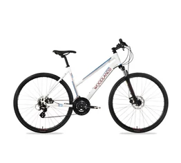 Csepel Woodlands 1.1 női cross kerékpár 21 fokozatú Altus váltó, fehér 19"