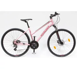 Csepel Woodlands 1.1 cross kerékpár, női, 21sebességes, duplafalú abroncs, rózsaszín, 19"