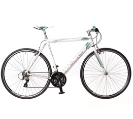Neuzer Courier fitness kerékpár 21 fokozatú Shimano Acera váltórendszer, fehér/türkiz 58cm