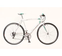 Neuzer Courier DT fitness kerékpár 2x8 fokozatú Shimano Claris váltó, fehér/türki 58cm
