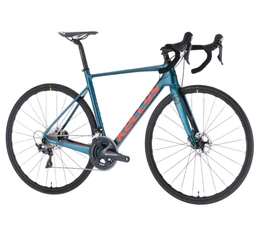 Kellys URC 70 Blue országúti kerékpár 22 fokozatú Shimano Ultegra szett, hidr. tárcsa, karbon váz+villa, M