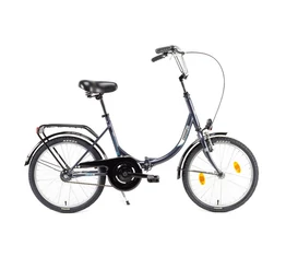 Csepel Camping 20"-os városi kerékpár, összecsukható, kontrás, szürke