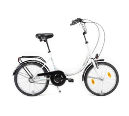 Csepel Camping 20"-os városi kerékpár hajlított merev vázzal, 3 fokozatú Nexus agyváltó, fehér