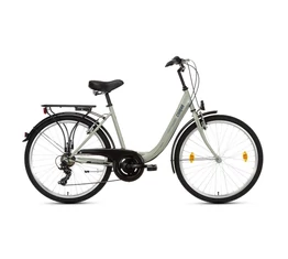 Csepel Budapest B 26"-os alacsony átlépésű városi kerékpár 7sebességes szürke