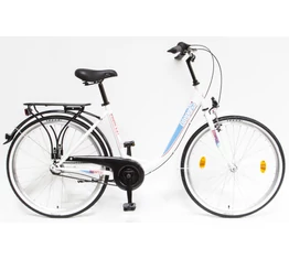 Csepel Budapest B 26"-os városi kerékpár Nexus 3 sebességes agyváltóval fehér-kék