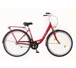 Neuzer Balaton 26"-os városi kerékpár kontrás, bordó