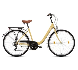 Csepel Budapest B 28-as városi kerékpár 7 sebességes Shimano váltós bézs