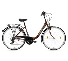 Csepel Budapest B 28"-os városi kerékpár 7sebességes láncváltós bordó