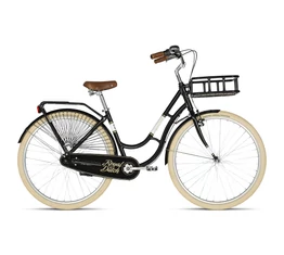 Kellys Royal Dutch Black 28"-os holland jellegű városi kerékpár 7 fokozatú Nexus agyváltó, 46cm