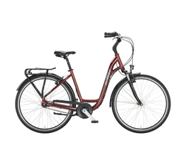 KTM City Line 28 városi kerékpár, 7 fokozatú Shimano Nexus agyváltó, W-váz, night red 43cm