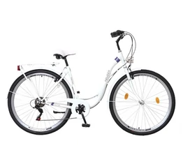 Neuzer Ravenna 6 28&quot;-os városi kerékpár 6 fokozatú Shimano váltó, fehér/lila