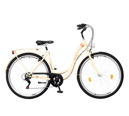 Neuzer Ravenna 6 city kerékpár 28-as 6fokozat színrefestett tartozékok krém/narancs 19"